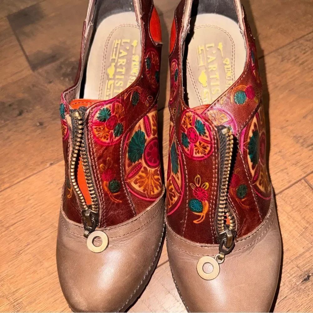 L'ATISTE Vibrant Multicolor Heeled Boots